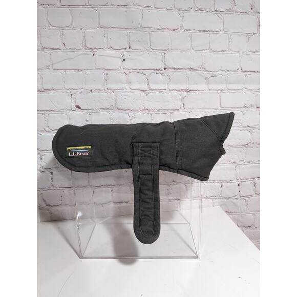 LL Bean Reversible Field Coat For Dogs Saddle Gray Plaid Cotton Outdoor Small - Picture 2 of 10